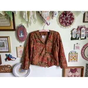 80's/90's VTG Fire Islander southwestern geometric abstract button down top